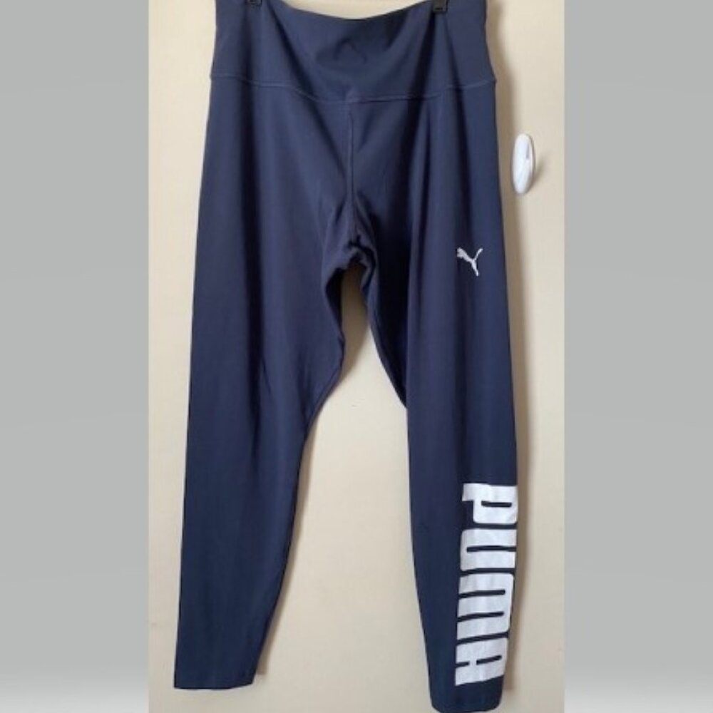 Puma Leggings, Blue and White